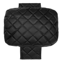 Coussin d’appui-tête réglable en similicuir, motif losange noir