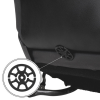 Protection pour siège auto en similicuir, motif losange noir