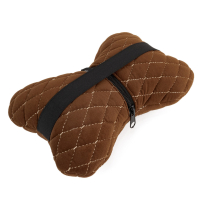 Coussin d’appui-tête en alcantara Alfa Cars 27×16 cm marron